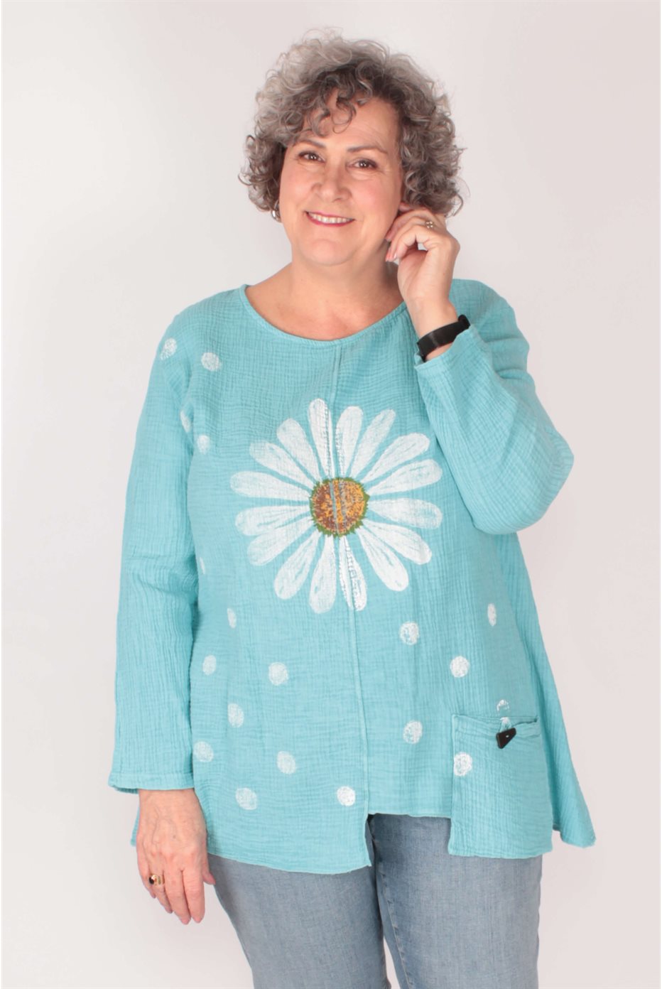 Tunique Happy Days en tricot brossé